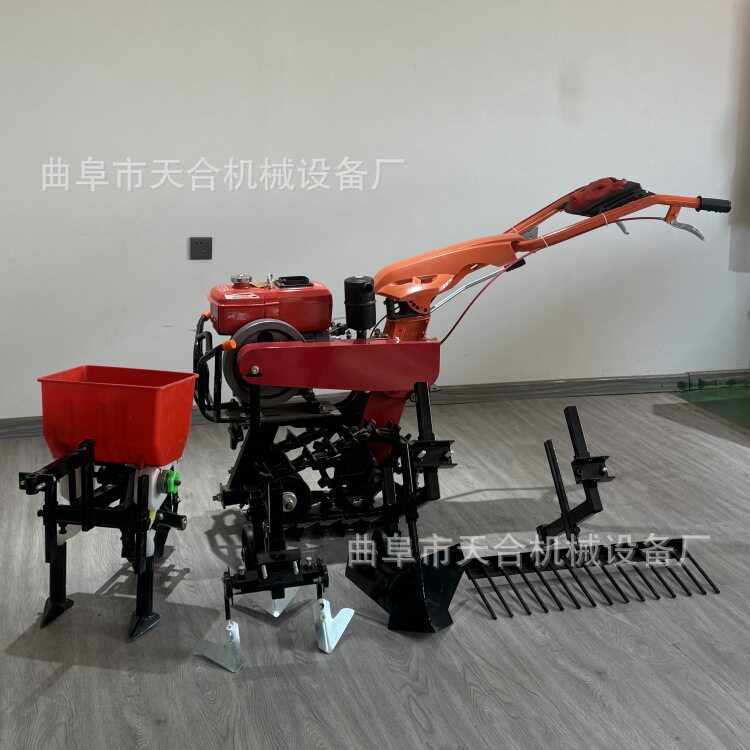 双链轨履带手扶微耕机开沟施肥