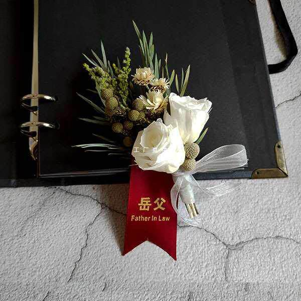 花干花手腕花新娘伴娘姐妹手花森系小清新婚礼新郎伴郎胸花