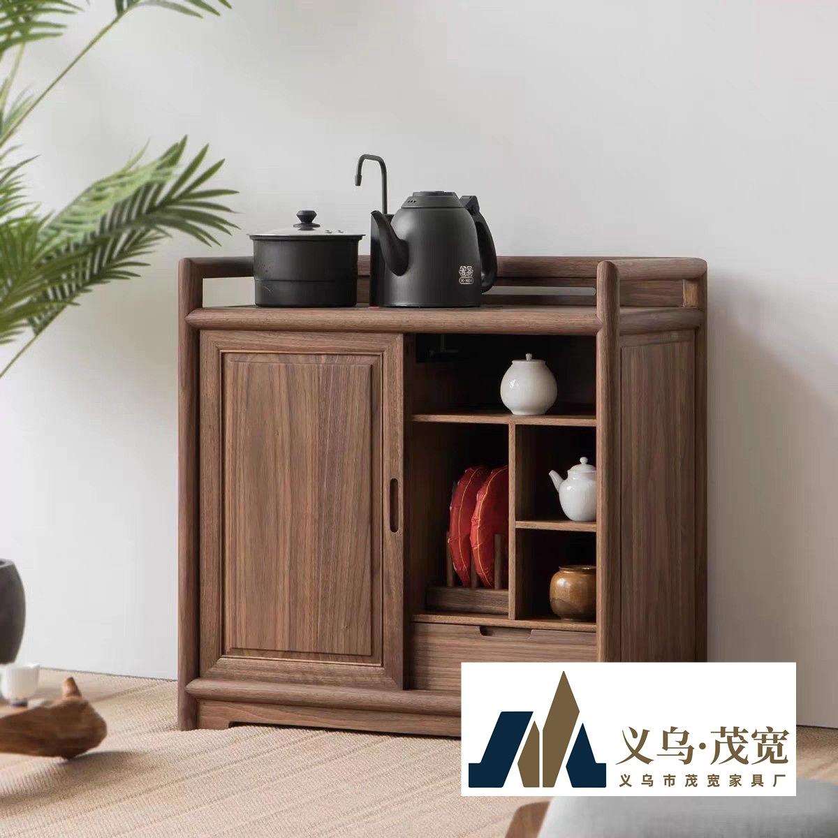 移动茶水柜大板茶桌侧边柜茶几茶台烧水壶一体茶边柜茶具置物柜