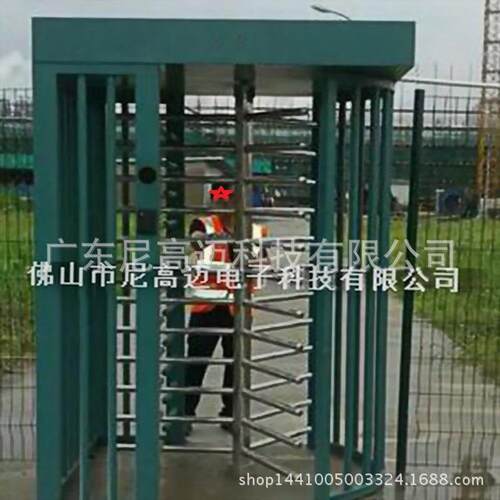 全封闭式圆管全高门喷漆各种颜色的旋转门外贸出口旋转闸系统