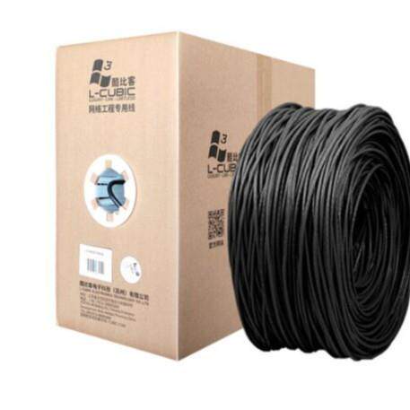酷比客6类超六类成箱非屏蔽工程家用网线布线LCLN6RRBK-305M
