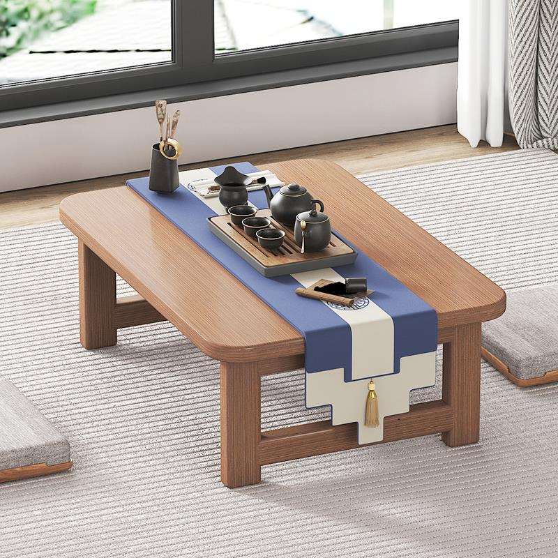 折叠桌飘窗桌炕桌家用茶几实木榻榻米茶桌床上小桌子书桌电脑矮桌