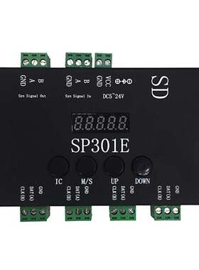 SP301E LED全彩控制器 SD卡编程控制器 4路输出控制器 SD幻彩级联