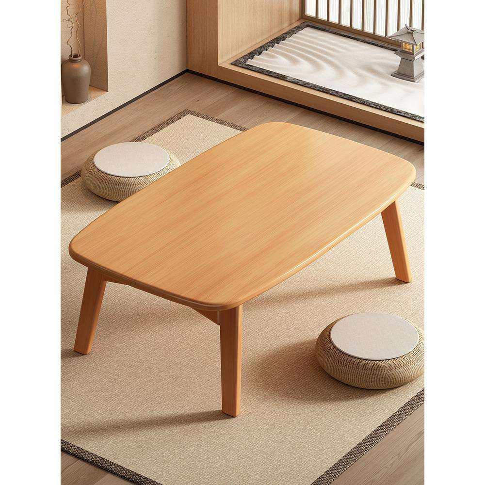 谋生可折叠飘窗桌子家用榻榻米小茶几窗台炕桌床上用吃饭矮桌子学