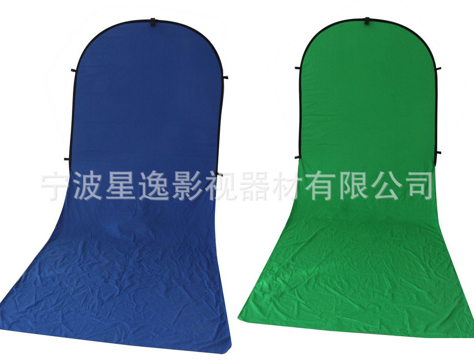 便携全棉蓝绿双面抠像背景板