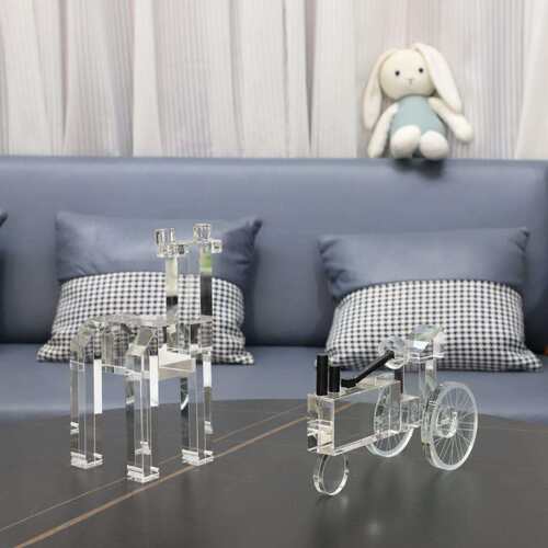 现代简约创意水晶马摆件样板间卧室客厅餐厅玄关家居饰品