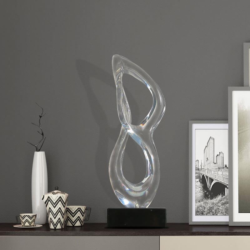 设计师设计透明工艺品摆件创意家居玄关电视柜桌面摆件室内装饰
