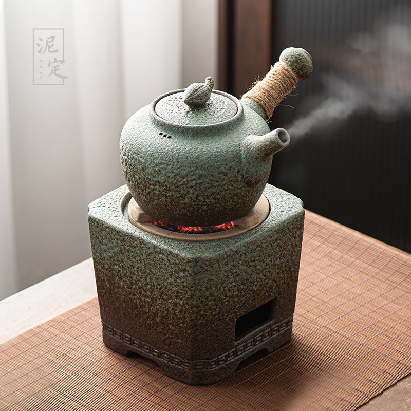 【粗陶炭火煮茶壶炉】围炉煮茶罐罐茶家用复古煮茶壶碳烤火炉套装