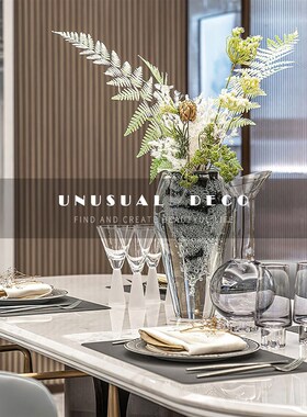 速发UUSU轻奢楼板间客厅组合摆件售样处餐具花器酒厅搭配软装饰品