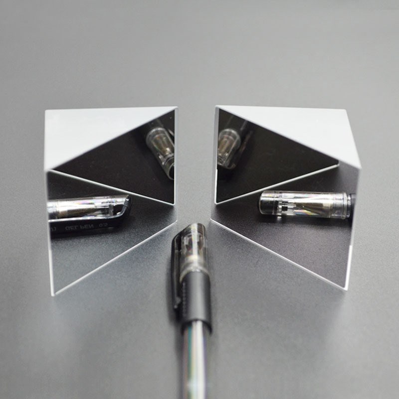 速发直角反射棱镜50mm检面二三元k光学玻璃斜测镀反射膜直角次棱