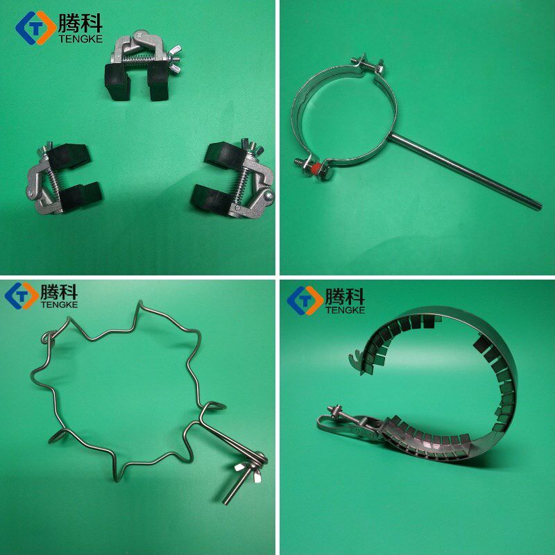 速发反应器开具夹口反应釜配件卡箍不锈钢夹子烧瓶珐兰夹卡子抱箍