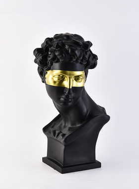 速发样板房间大卫雕艺摆件玻璃钢工塑品抽居人物客厅家象装饰玄关