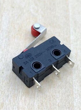速发5个 黑色行程开关 带转轮滚轮三脚 5A 125V052V触点按键动微