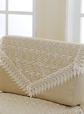 速发D7EE沙发靠背巾沙发巾布扶床头罩艺手巾搭垫蕾背盖巾欧式枕巾