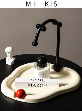 速发入关玄饰收纳托盘摆件梳妆台首饰收纳架桌面整理架家居装户品