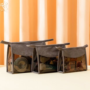 速发麂皮绒化妆品包装透防明水 拉链袋