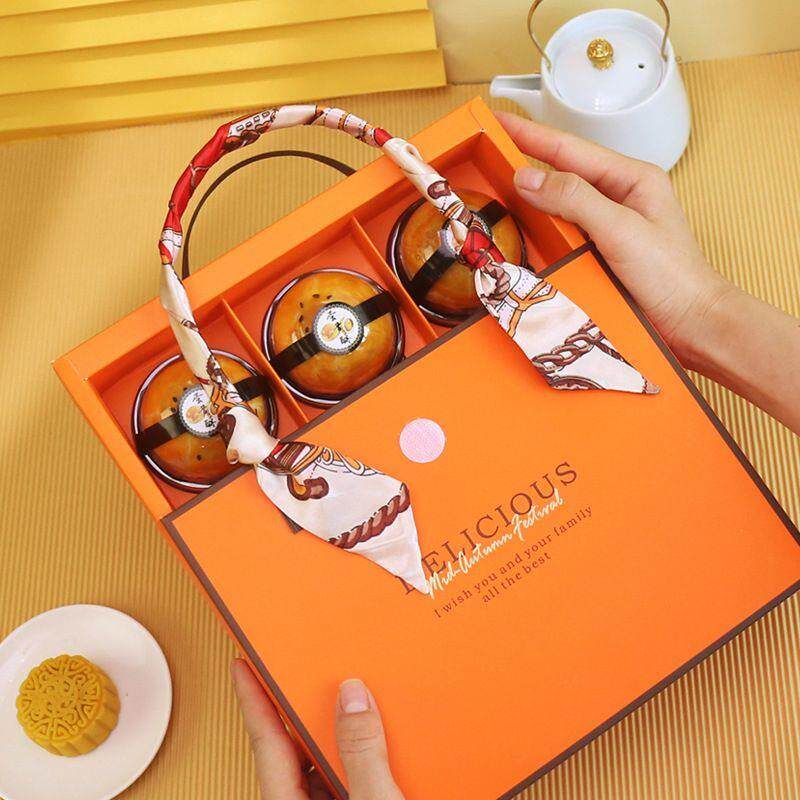 速发中冰蛋黄酥礼盒6粒8粒手提秋皮月饼包装盒子雪花酥空干饼盒