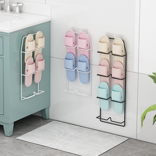拖纳 子挂架卫生间收鞋 速发浴室拖鞋 架墙壁神免打孔宿舍室内门后鞋