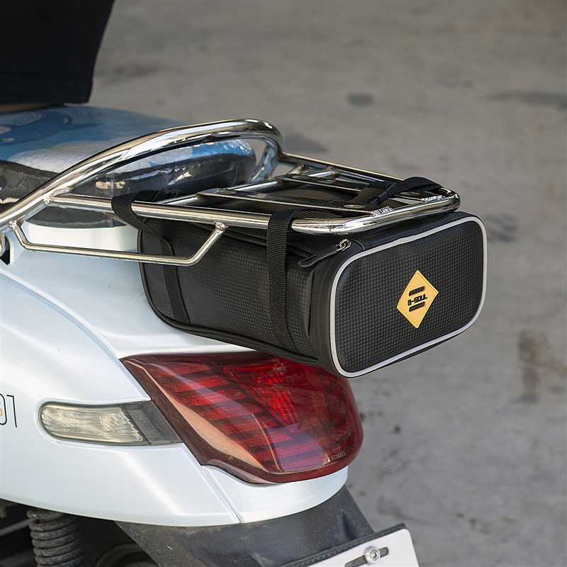 速发电动车托座包电瓶摩后车雨衣收纳尾后货架驮包防水储物箱架包