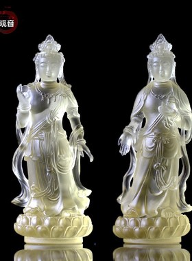 速发古法琉璃日佛光内萨室菩摆放月像送礼日光月光