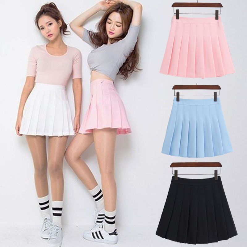 速发Wos Fagheo Hish Wst Skirt Pltid Wid Skirt U