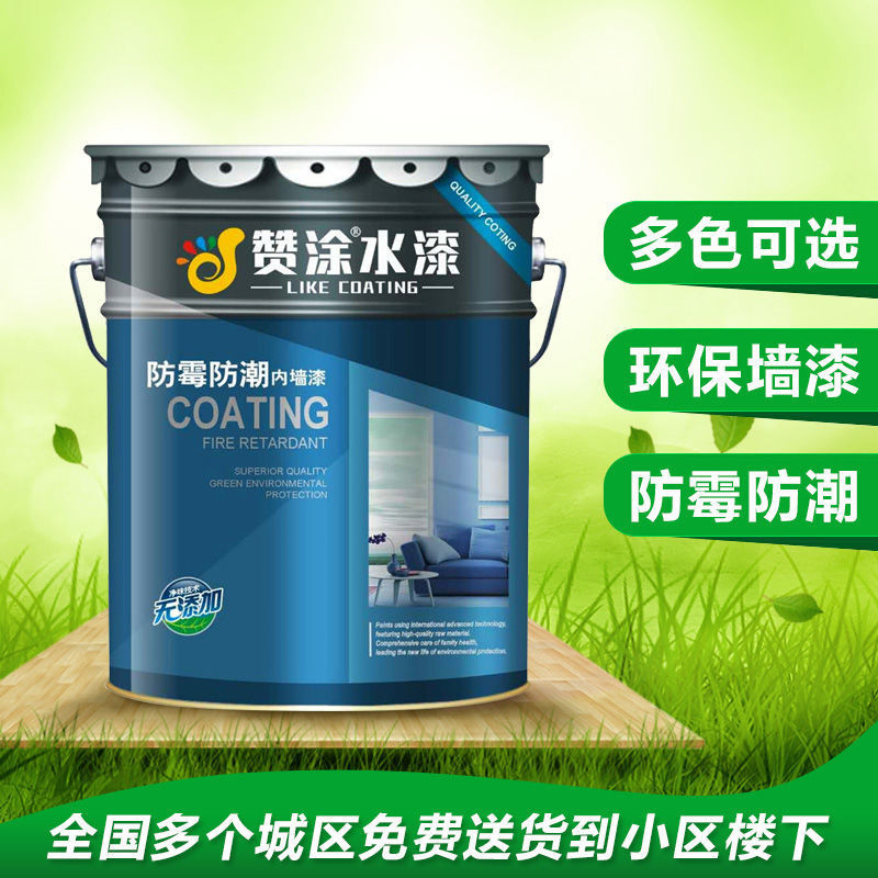 速发乳胶漆油漆室内防用彩色墙面粉刷环墙漆白色自刷内保家水防潮