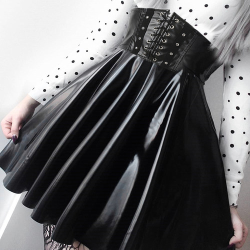 速发SUCHCU xTWo&#s Skirts Goth Huku Badage FauE L
