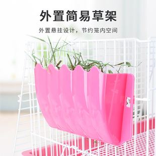 速发兔子草架防浪猪外置费食盆固定食草二合一兔兔喂食喂盒器