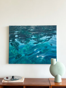 当代艺术水波纹风生水起家宅安宁背景挂画现代中古家居客厅装饰画