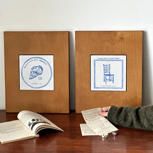 进口海洋板现代简约中古瓷板画