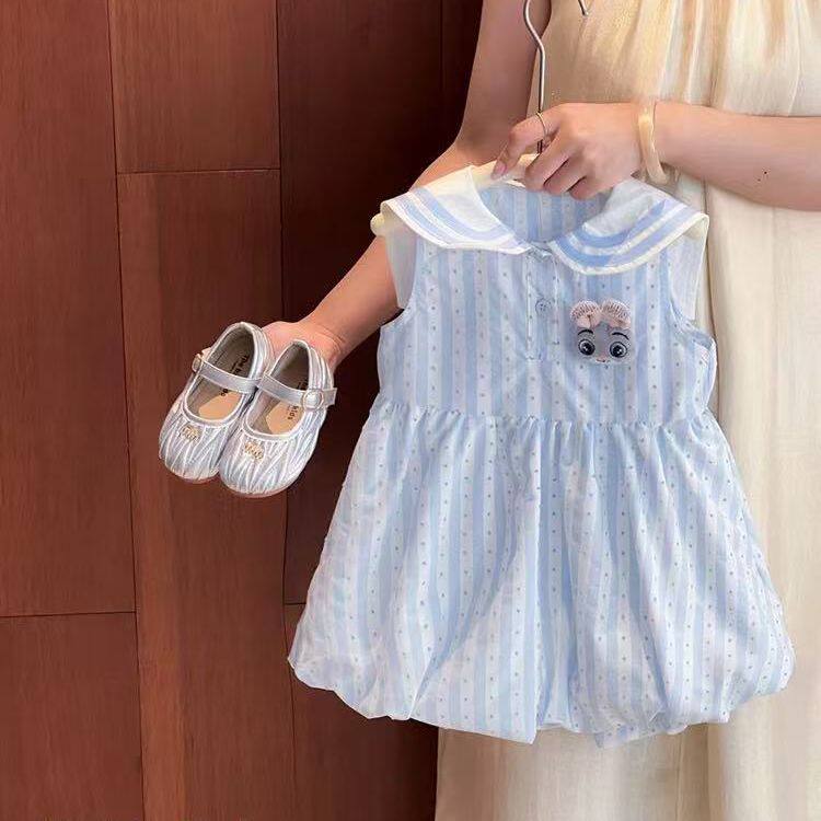 新款韩版婴儿三角哈衣夏季卡通可爱包屁裙女宝宝薄款连体爬服洋气