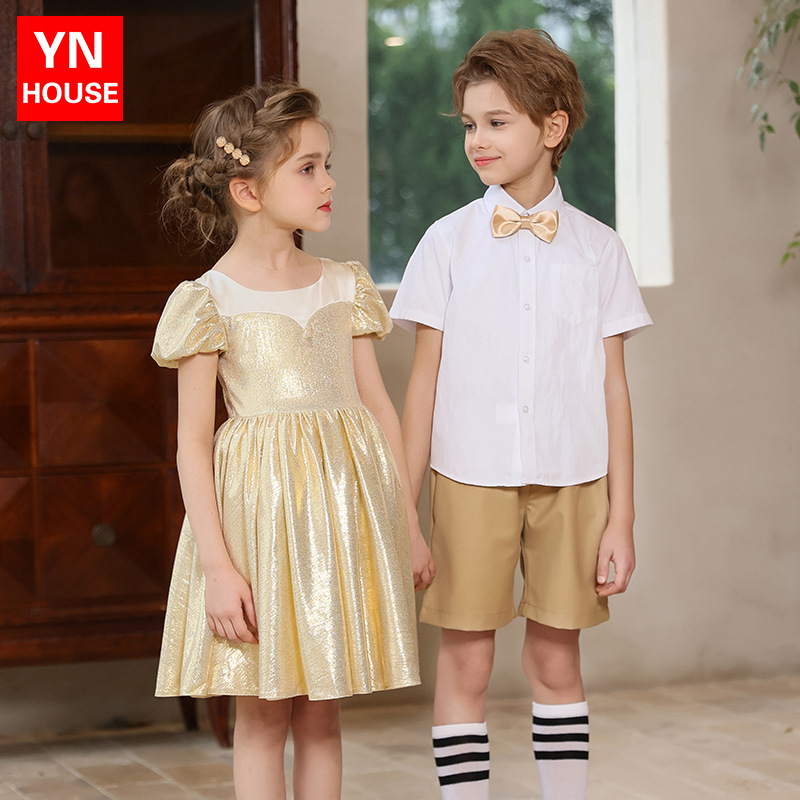 六一合唱演出服儿童新款礼服幼儿园毕业照小学生诗歌朗诵表演服