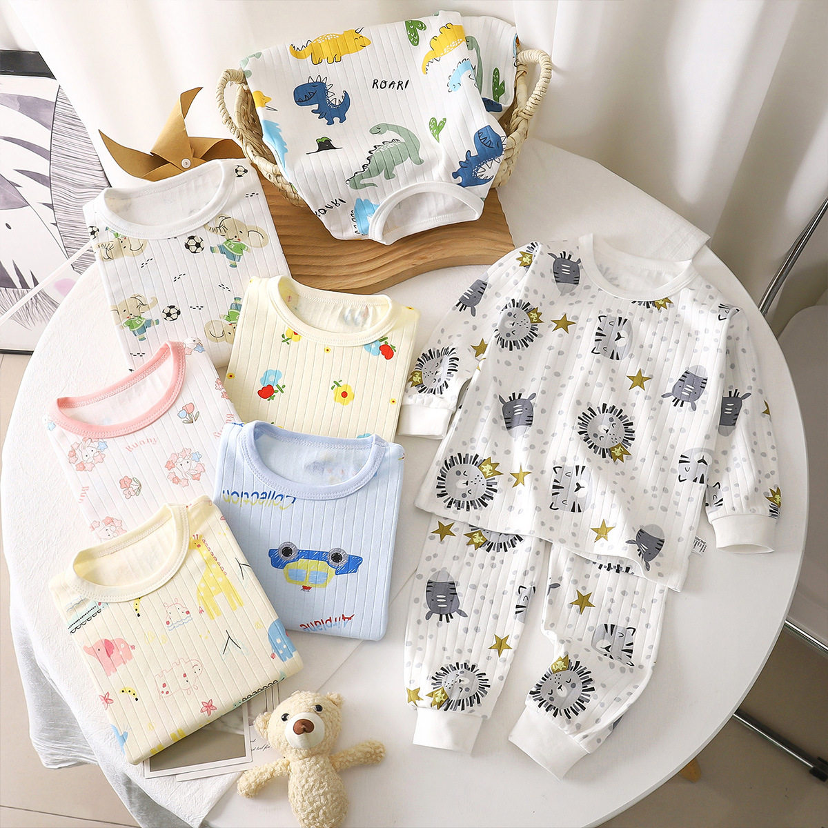 儿童内衣纯棉套装秋季新款男童秋衣秋裤宝宝睡衣女童家居服童装