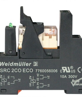魏德米勒继电器RCL424024带底座RCL KITS 24VDC 2CO 7760056025