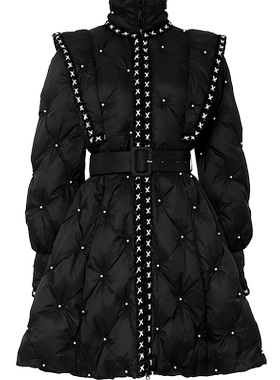 大摆短款甜酷重工轻奢羽绒服
