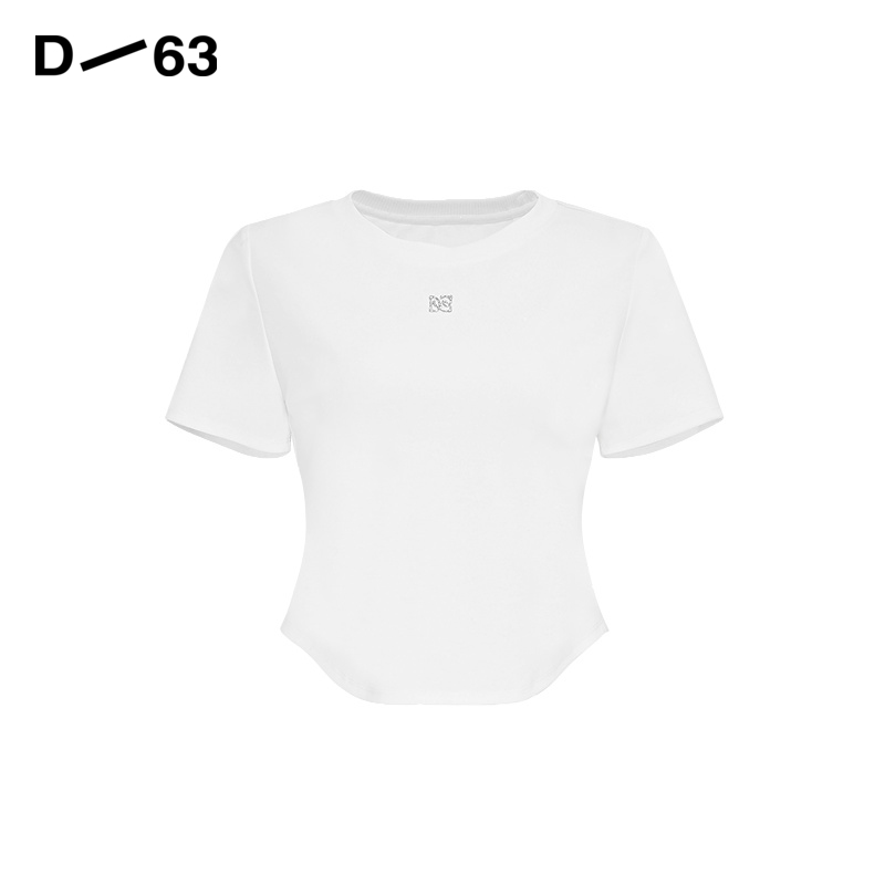 D63女装25夏季新款T恤圆领时尚百搭简约短袖上衣