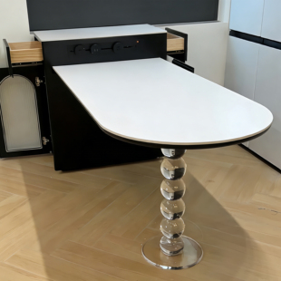 高透明亚克力圆柱桌腿支柱支撑柱支架梳妆台茶几书桌桌脚支撑腿