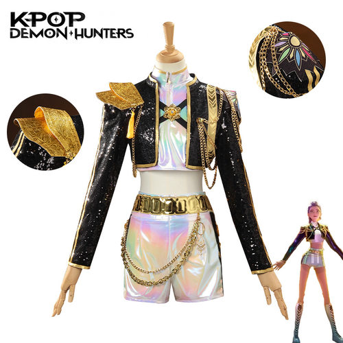 Kpop猎魔女团服鲁米动漫服佐伊打歌服米拉黑金打歌服play