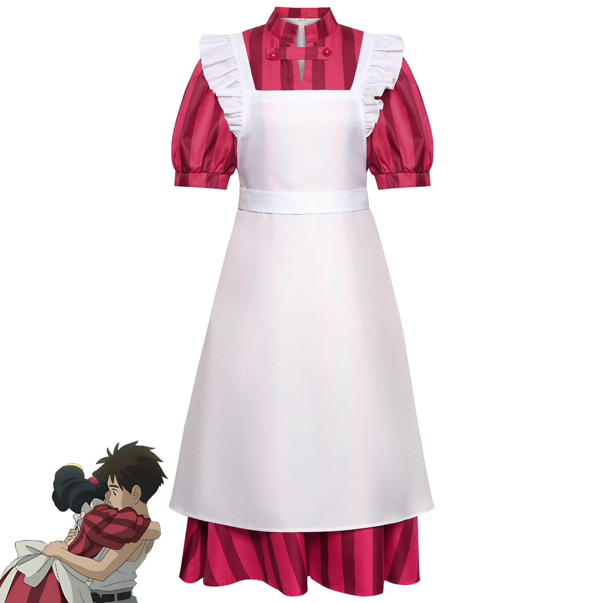 万圣节cos连衣裙苍鹭与少年桐子围裙连衣裙cosplay舞台表演服