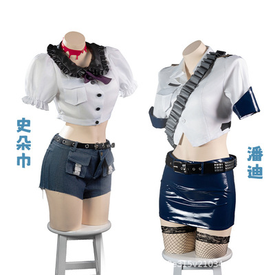吊带袜天使cos潘迪/史朵巾女警Stocking手办同款服装欧美跨境辣妹