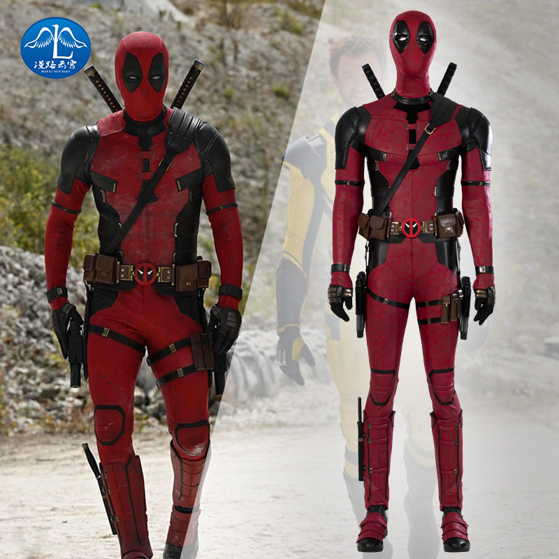 漫路云霄漫威cos服死侍3电影同款死侍金刚狼cosplay服装男连体衣