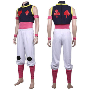 现货XS 3XL全职猎人西索cosplay动漫男装 万圣节全套成人制服服装