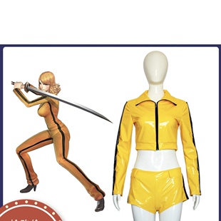 杀死比尔cos新娘TheBride短袖短裤两件套cosplay服装万圣节服饰