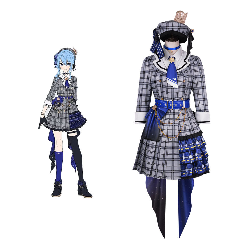 Hololive虚拟偶像vtuber星街彗星cosplay格子打歌服cos裙工厂
