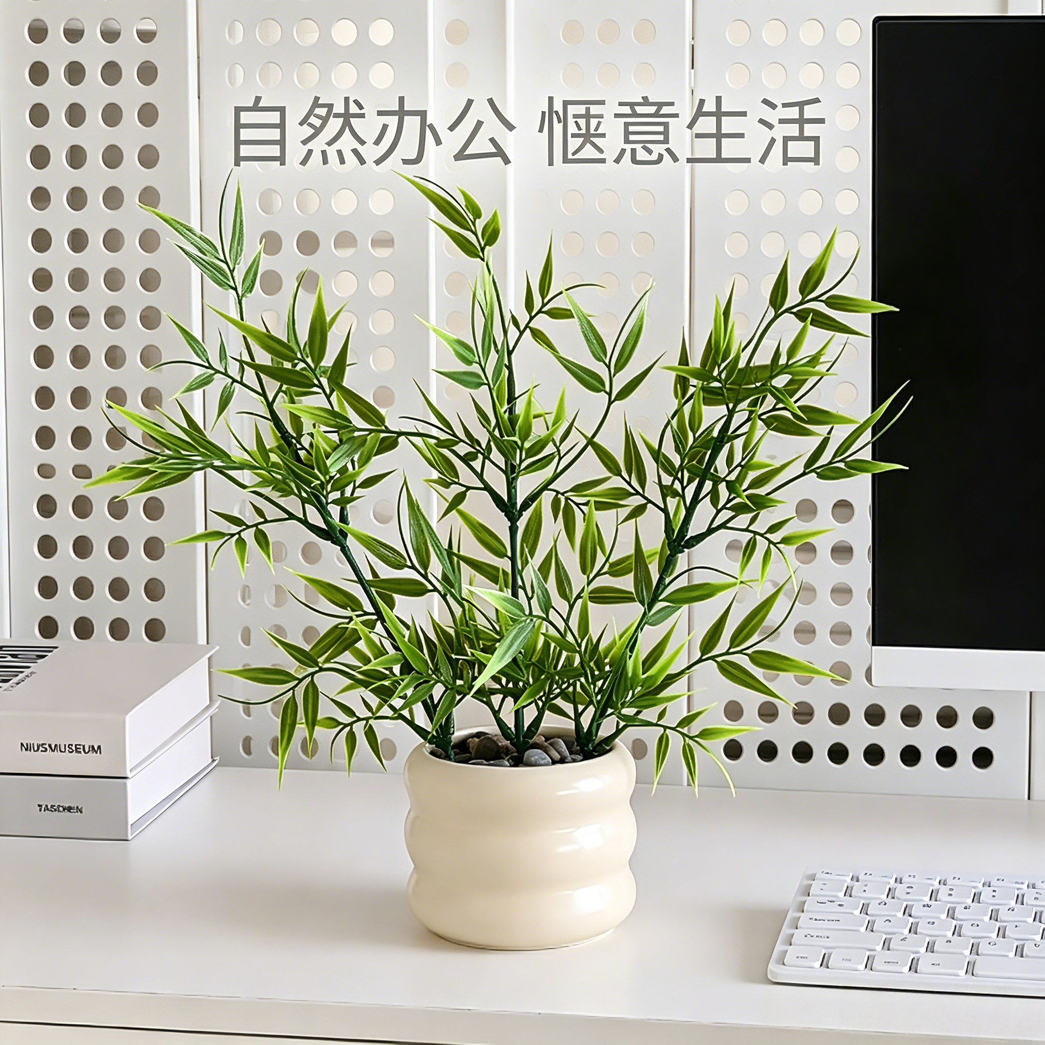 镂空隔断意式极简风摆件装饰品甜品台流水扇子客厅玄学美学摆设
