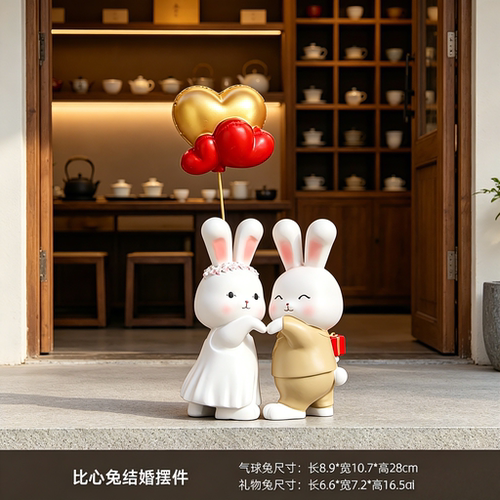 茶室门口招财陶瓷摆件