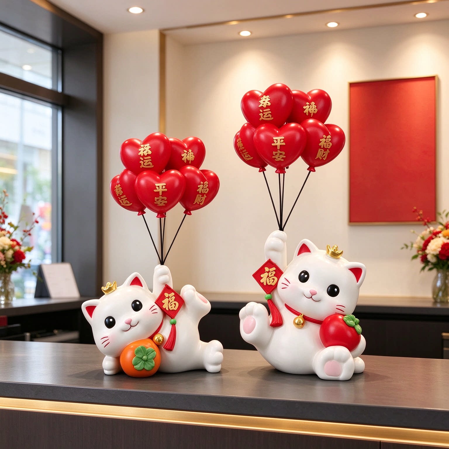 新店开业礼物门市招财猫2026新款摆件轻奢高级感树脂工艺品摆件