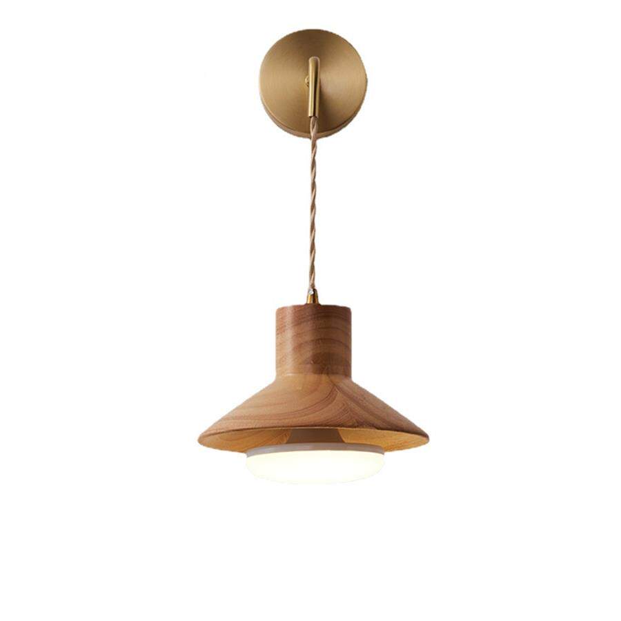 日式侘寂风实木吊灯简约复古台茶室民宿床多头吧餐桌灯卧室小头灯