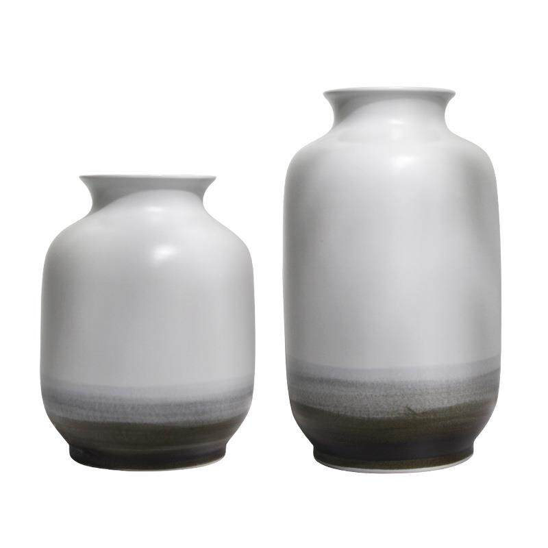 新中式现代手绘陶瓷摆件花瓶器手工艺品家居售楼处样板间软装饰品