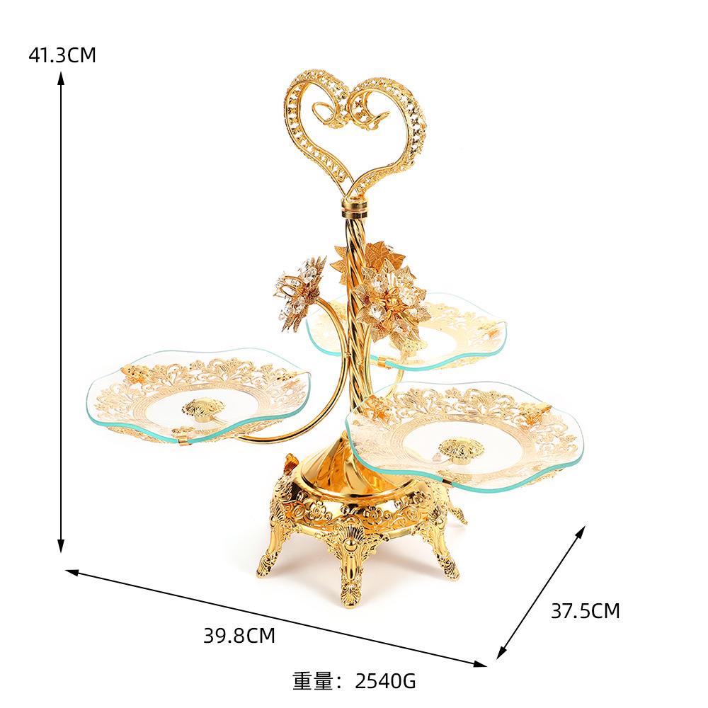 意200新2款轻奢风创家用GXO客厅酒店茶几水晶果盘欧式水果盘